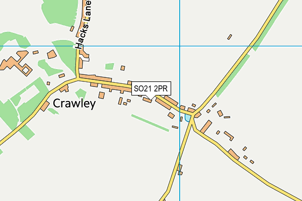 SO21 2PR map - OS VectorMap District (Ordnance Survey)