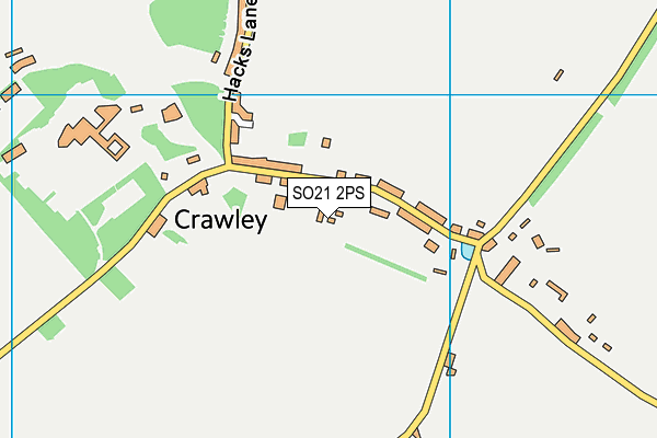 SO21 2PS map - OS VectorMap District (Ordnance Survey)