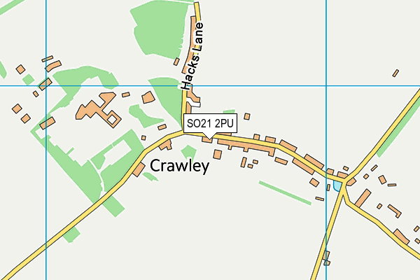 SO21 2PU map - OS VectorMap District (Ordnance Survey)