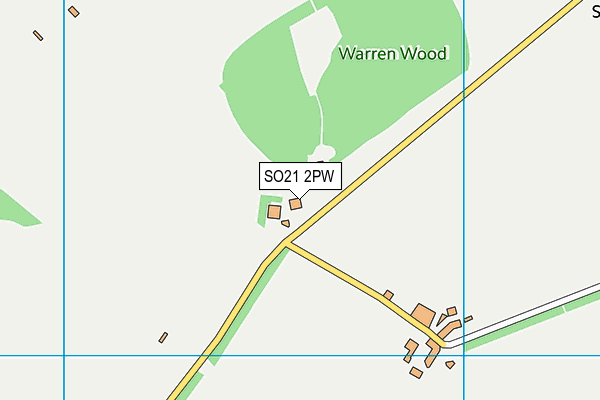 SO21 2PW map - OS VectorMap District (Ordnance Survey)