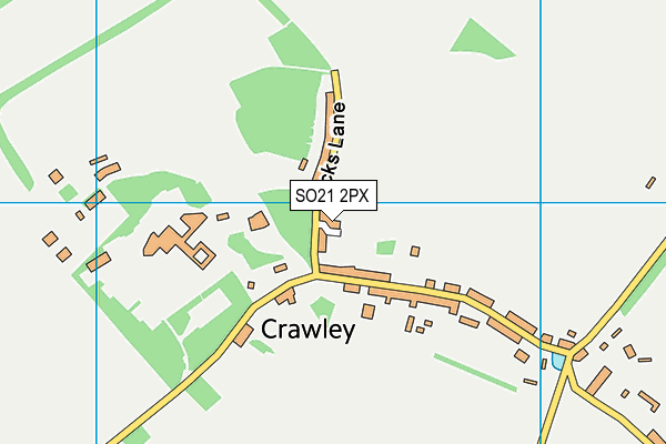 SO21 2PX map - OS VectorMap District (Ordnance Survey)