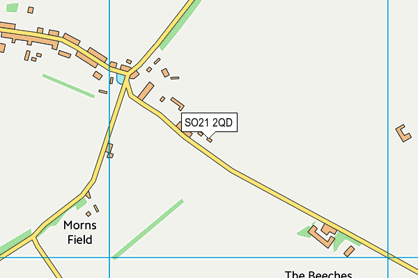 SO21 2QD map - OS VectorMap District (Ordnance Survey)