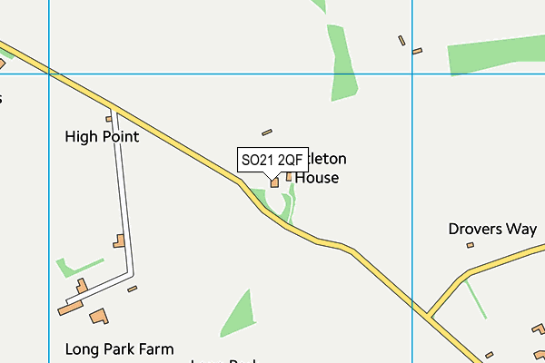 SO21 2QF map - OS VectorMap District (Ordnance Survey)