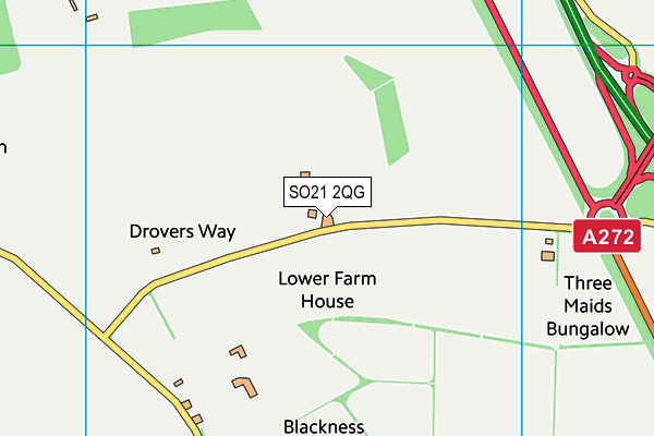 SO21 2QG map - OS VectorMap District (Ordnance Survey)