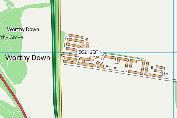 SO21 2QT map - OS VectorMap District (Ordnance Survey)