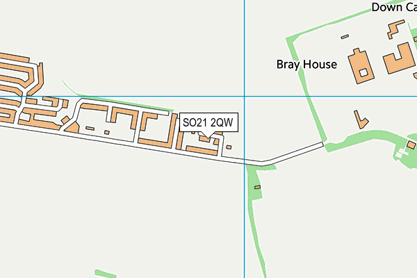 SO21 2QW map - OS VectorMap District (Ordnance Survey)