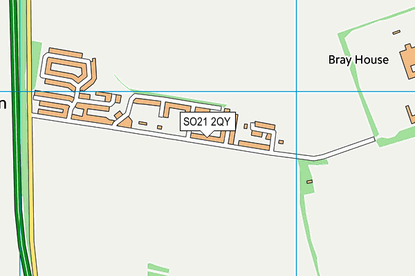 SO21 2QY map - OS VectorMap District (Ordnance Survey)