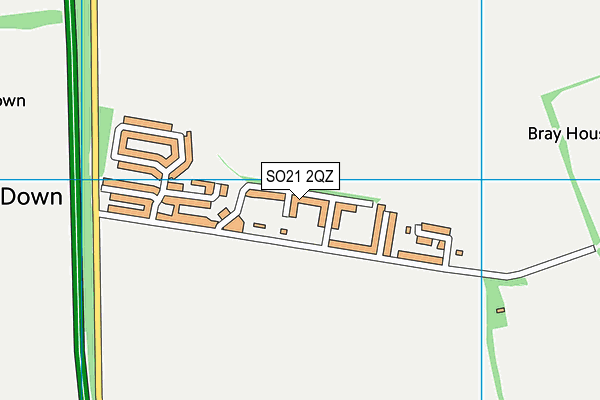 SO21 2QZ map - OS VectorMap District (Ordnance Survey)