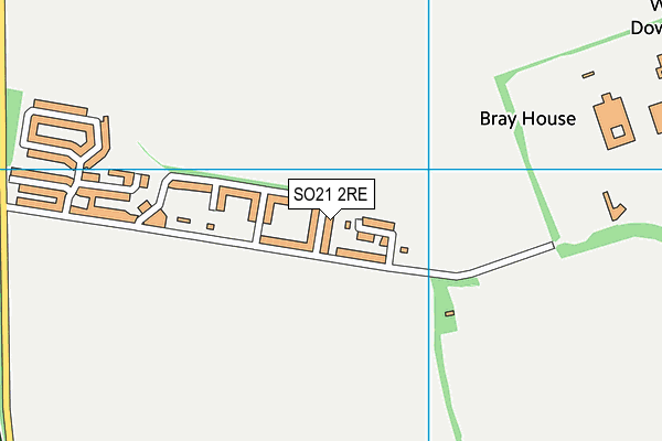 SO21 2RE map - OS VectorMap District (Ordnance Survey)