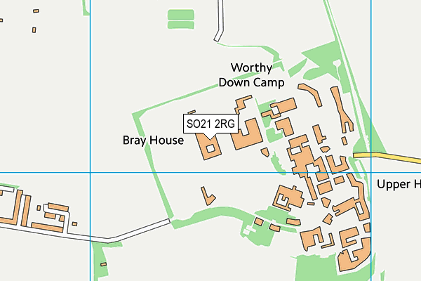 Worthy Down Barracks map (SO21 2RG) - OS VectorMap District (Ordnance Survey)