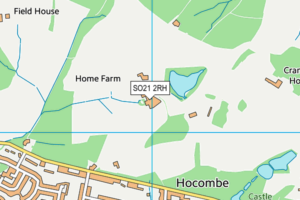 SO21 2RH map - OS VectorMap District (Ordnance Survey)