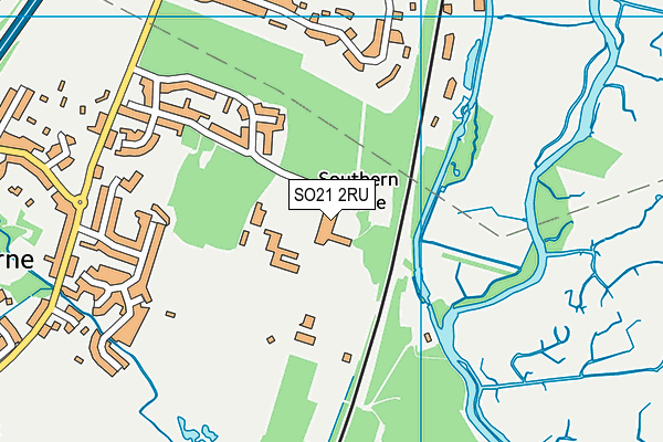 SO21 2RU map - OS VectorMap District (Ordnance Survey)