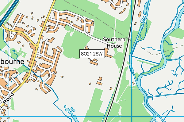 SO21 2SW map - OS VectorMap District (Ordnance Survey)
