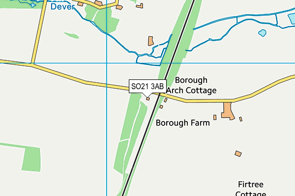 SO21 3AB map - OS VectorMap District (Ordnance Survey)