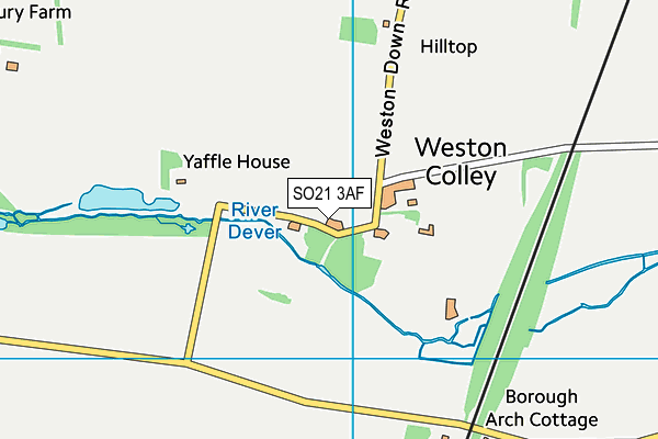 SO21 3AF map - OS VectorMap District (Ordnance Survey)