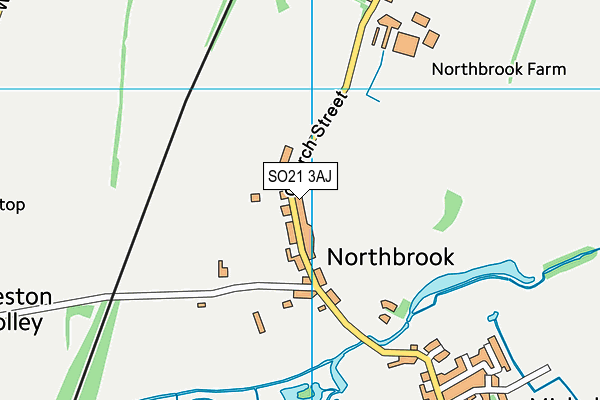 SO21 3AJ map - OS VectorMap District (Ordnance Survey)