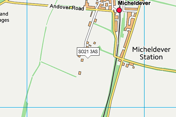 SO21 3AS map - OS VectorMap District (Ordnance Survey)