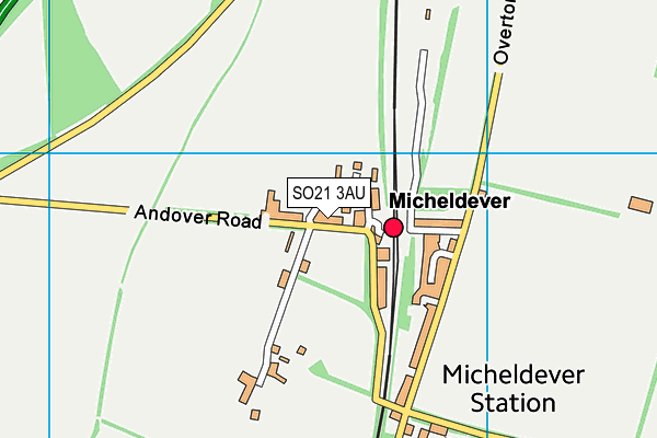 SO21 3AU map - OS VectorMap District (Ordnance Survey)