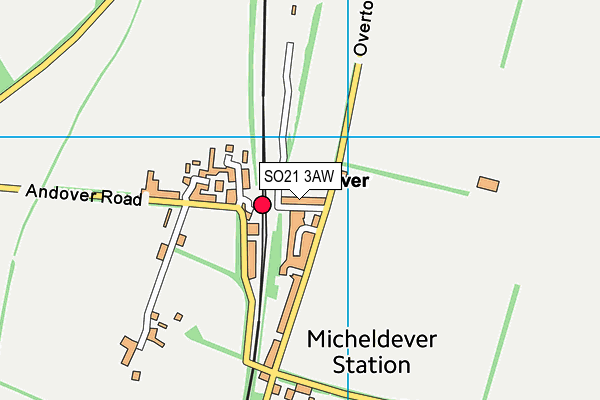 SO21 3AW map - OS VectorMap District (Ordnance Survey)