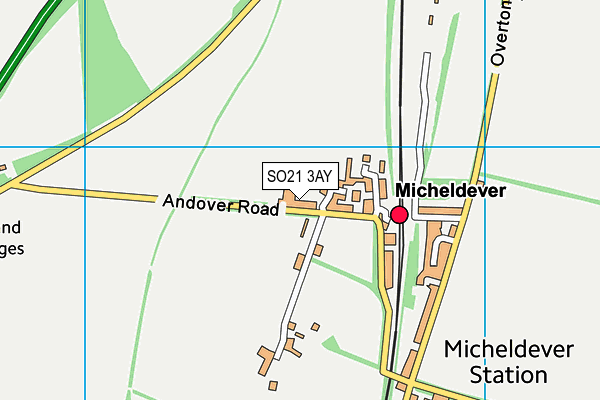 SO21 3AY map - OS VectorMap District (Ordnance Survey)