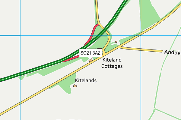 SO21 3AZ map - OS VectorMap District (Ordnance Survey)