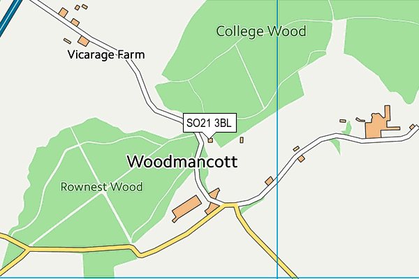 SO21 3BL map - OS VectorMap District (Ordnance Survey)