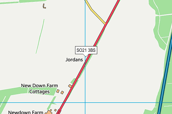 SO21 3BS map - OS VectorMap District (Ordnance Survey)