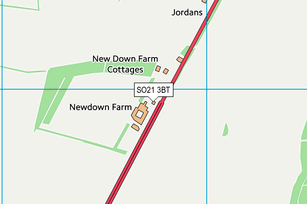 SO21 3BT map - OS VectorMap District (Ordnance Survey)