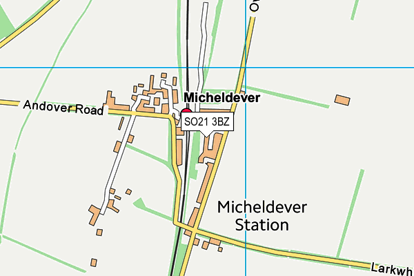 SO21 3BZ map - OS VectorMap District (Ordnance Survey)