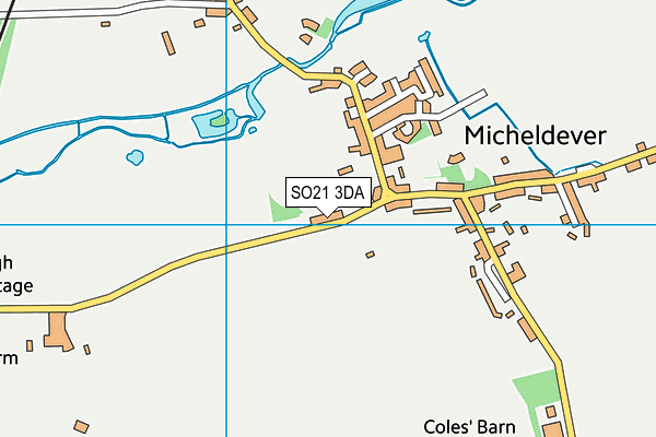 SO21 3DA map - OS VectorMap District (Ordnance Survey)