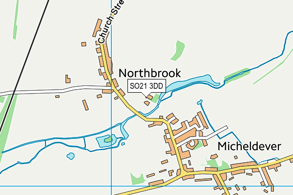 SO21 3DD map - OS VectorMap District (Ordnance Survey)