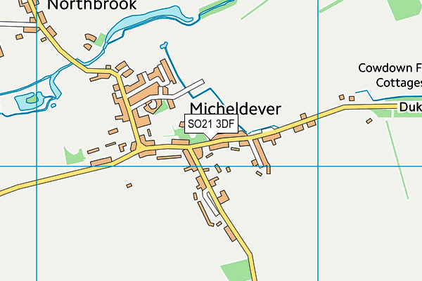 SO21 3DF map - OS VectorMap District (Ordnance Survey)