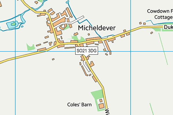 SO21 3DG map - OS VectorMap District (Ordnance Survey)
