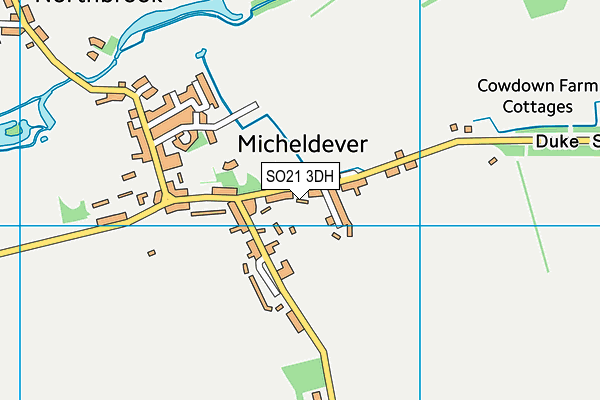 SO21 3DH map - OS VectorMap District (Ordnance Survey)