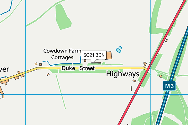 SO21 3DN map - OS VectorMap District (Ordnance Survey)