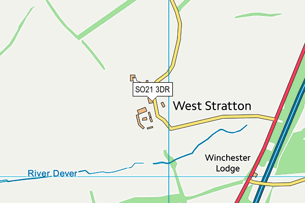 SO21 3DR map - OS VectorMap District (Ordnance Survey)