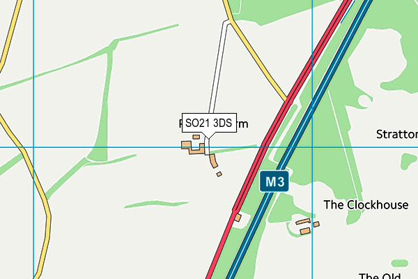 SO21 3DS map - OS VectorMap District (Ordnance Survey)