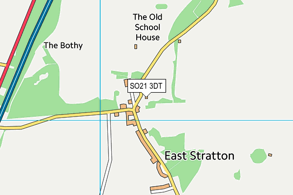 SO21 3DT map - OS VectorMap District (Ordnance Survey)