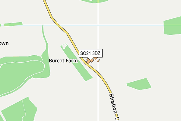 SO21 3DZ map - OS VectorMap District (Ordnance Survey)