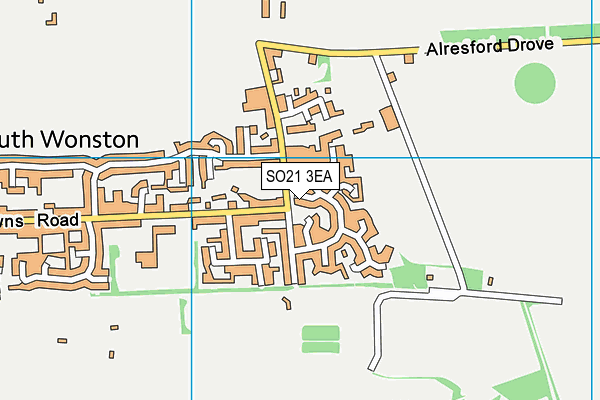 SO21 3EA map - OS VectorMap District (Ordnance Survey)