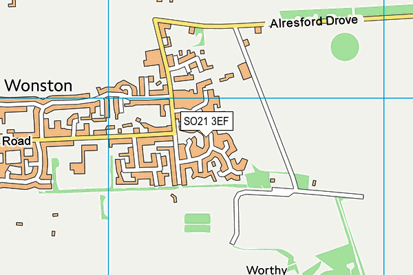 SO21 3EF map - OS VectorMap District (Ordnance Survey)