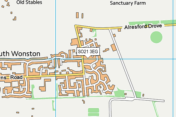 SO21 3EG map - OS VectorMap District (Ordnance Survey)