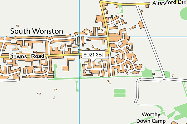 SO21 3EJ map - OS VectorMap District (Ordnance Survey)