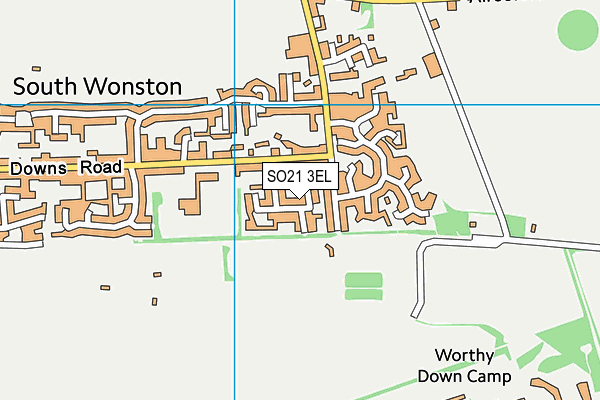 SO21 3EL map - OS VectorMap District (Ordnance Survey)