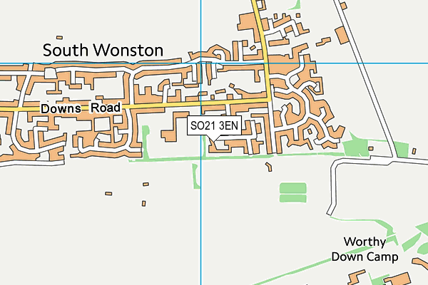 SO21 3EN map - OS VectorMap District (Ordnance Survey)