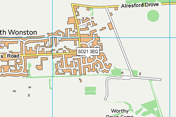 SO21 3EQ map - OS VectorMap District (Ordnance Survey)