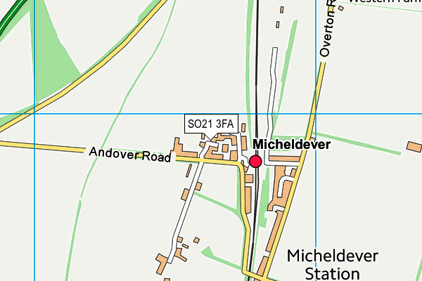 SO21 3FA map - OS VectorMap District (Ordnance Survey)