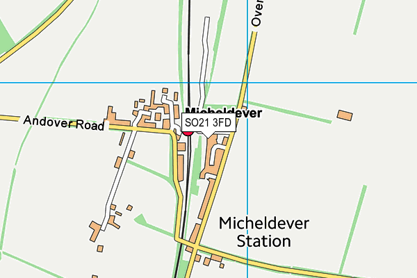 SO21 3FD map - OS VectorMap District (Ordnance Survey)