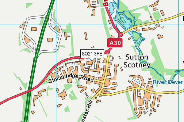 SO21 3FE map - OS VectorMap District (Ordnance Survey)