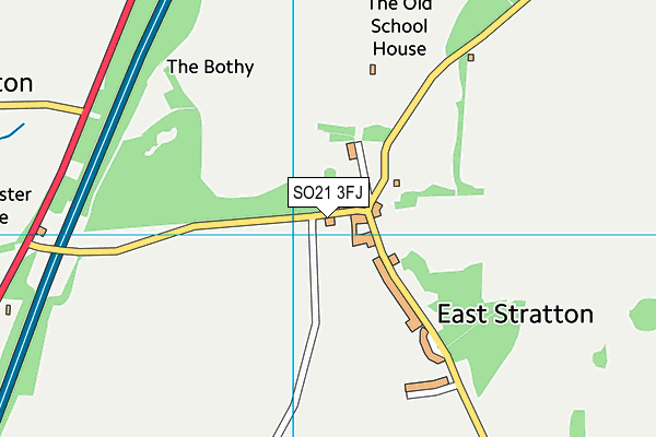 SO21 3FJ map - OS VectorMap District (Ordnance Survey)